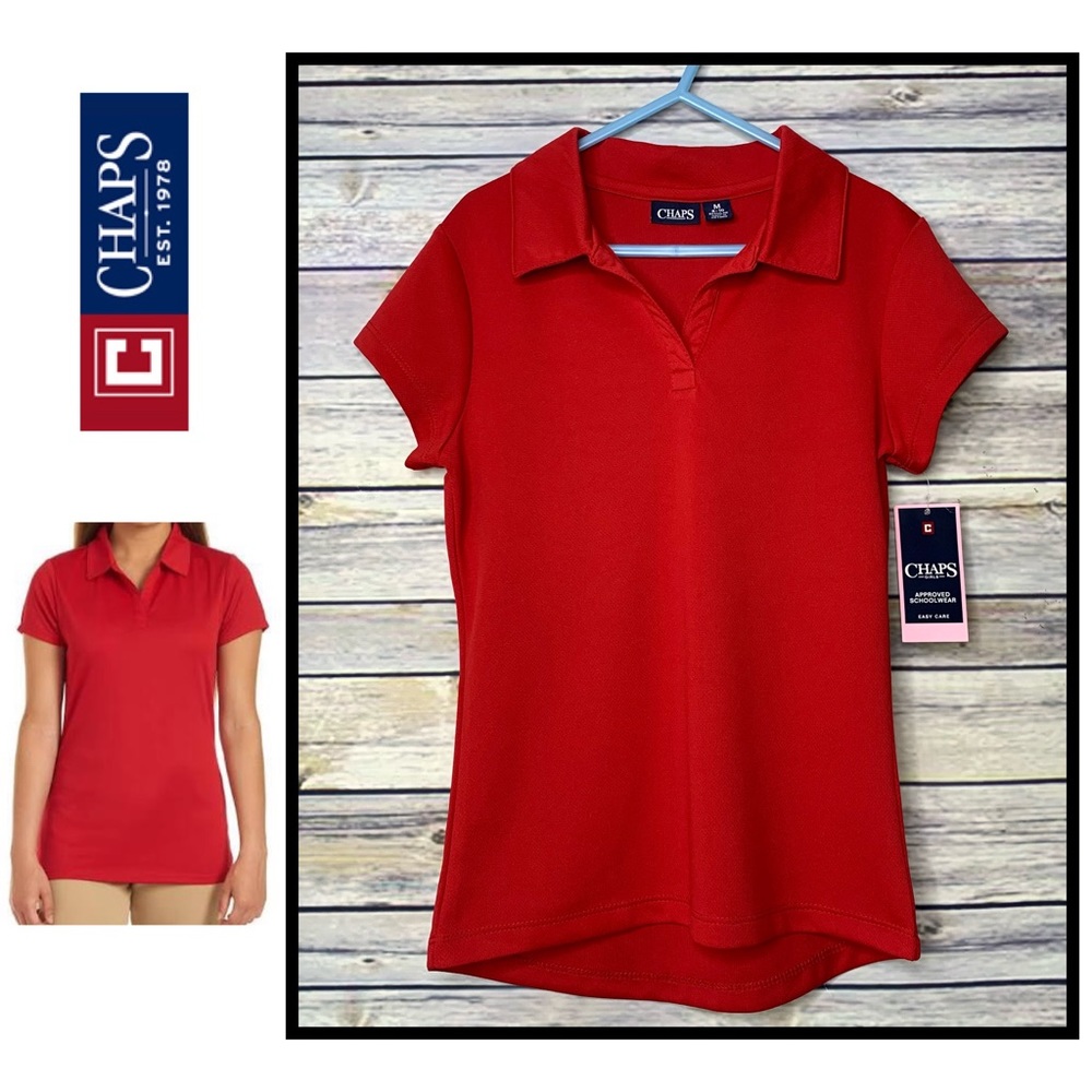NWT Chaps Girls School Polo, Size Med (8/10)